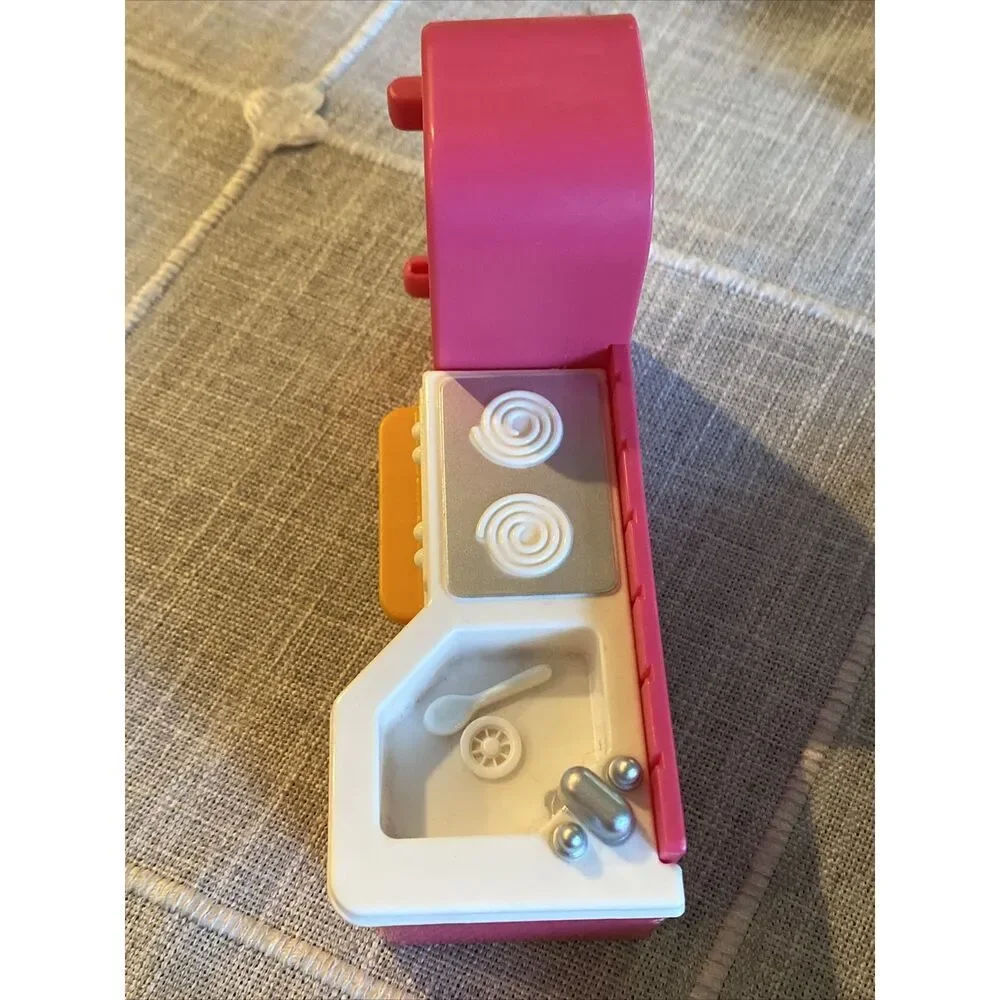 Fisher Price Loving Family My First Dollhouse Kitchen SINK STOVE FRIDGE NO DOOR